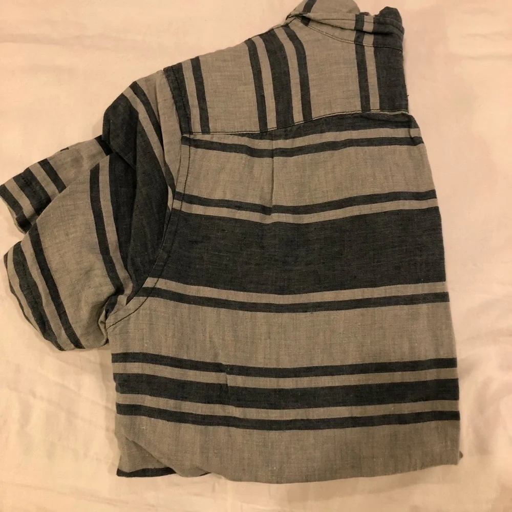 J. Crew Striped Short Sleeve Button Down